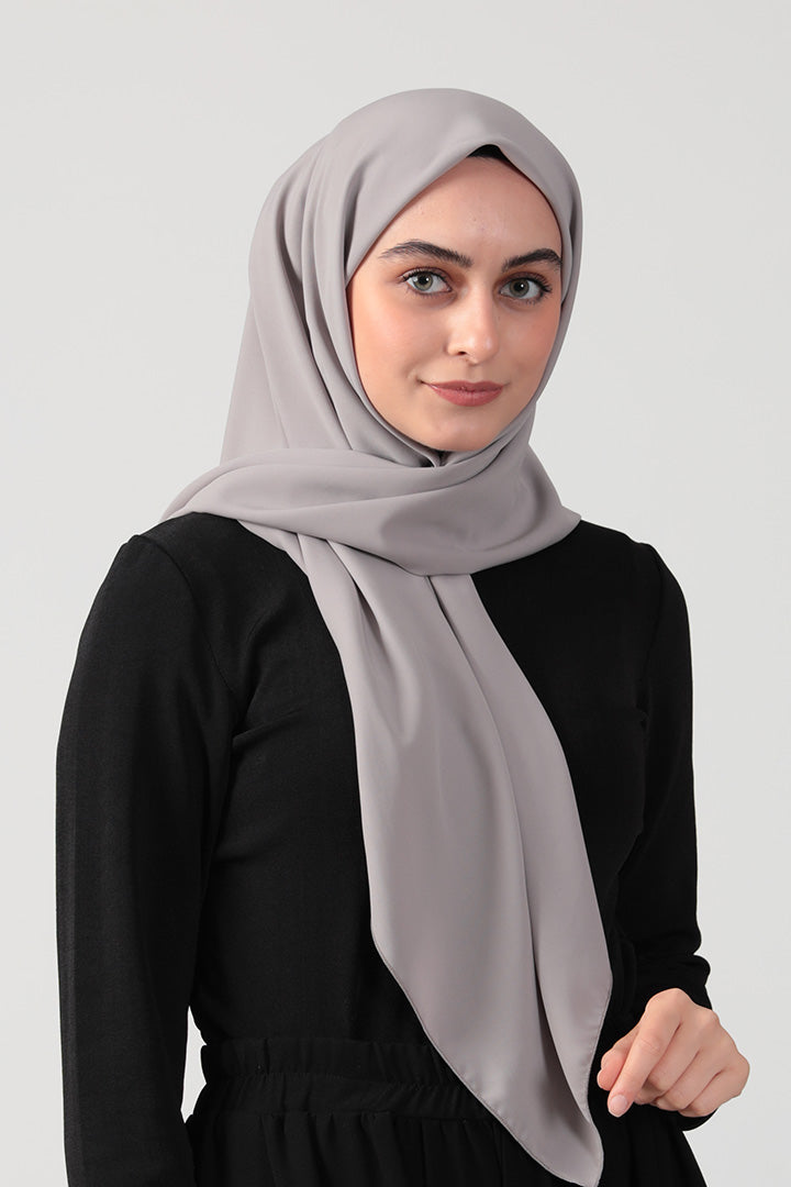 Medine İpeği Eşarp 110 x 110 cm - Taş