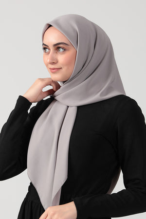 Medine İpeği Eşarp 110 x 110 cm - Taş