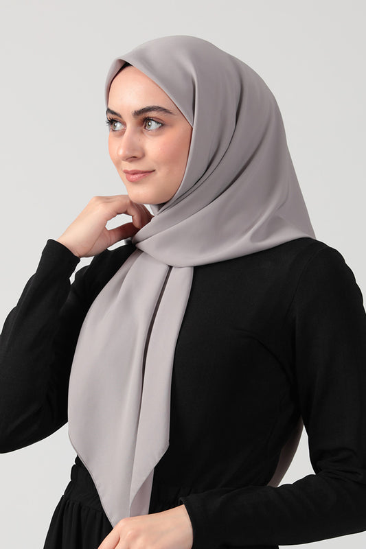 Medine İpeği Eşarp 110 x 110 cm - Taş