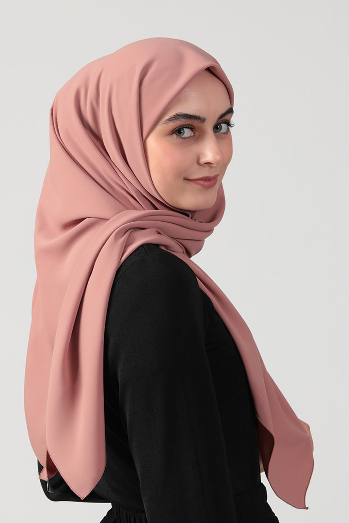 Medine İpeği Eşarp 110 x 110 cm - Soğan Kabuğu