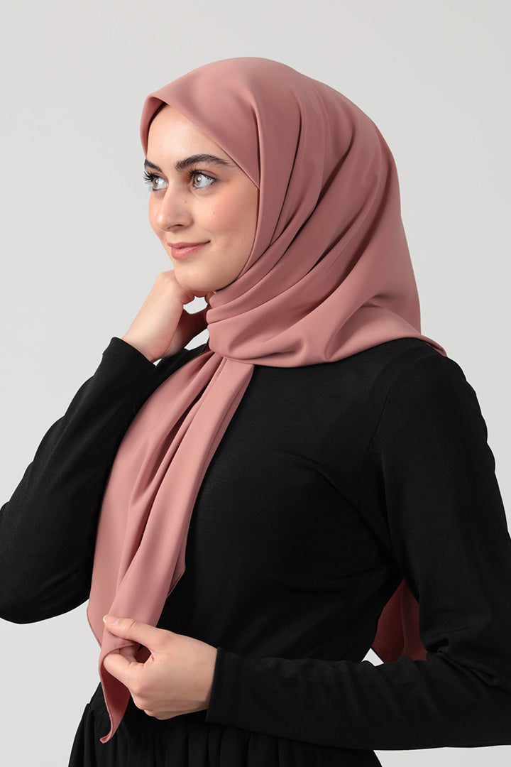 Medine İpeği Eşarp 110 x 110 cm - Soğan Kabuğu