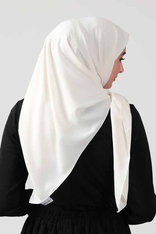 Medine İpeği Eşarp 110 x 110 cm - Krem