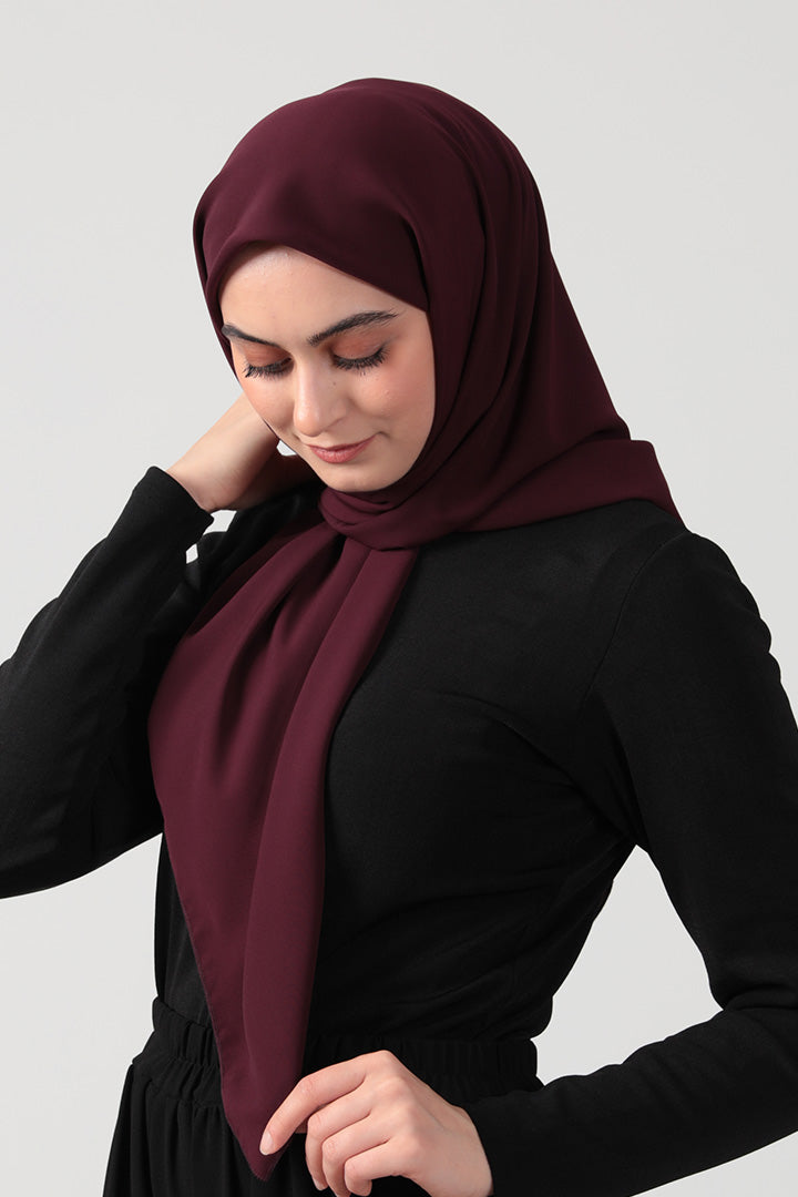 Medine İpeği Eşarp 110 x 110 cm - Mor