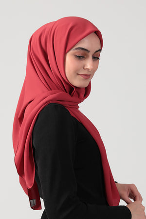 Medine İpeği Eşarp 110 x 110 cm - Vişne