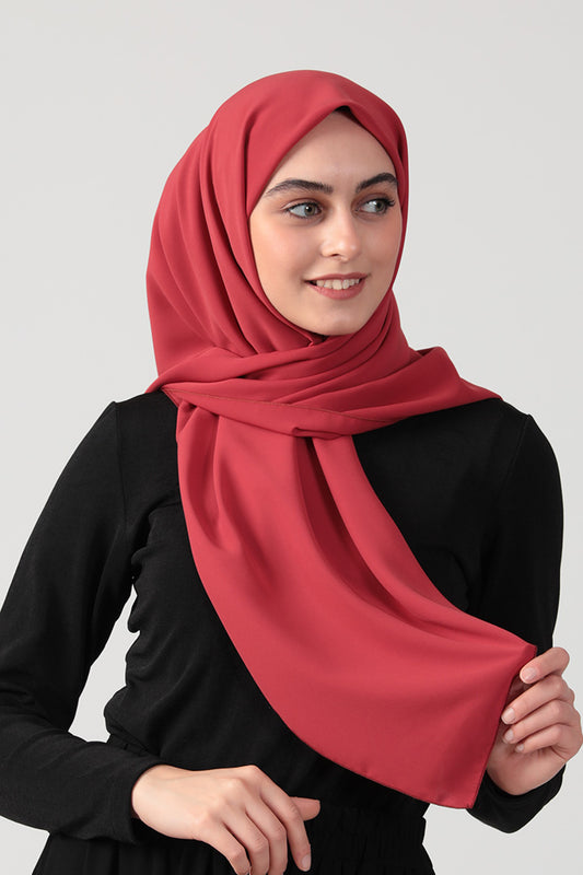 Medine İpeği Eşarp 110 x 110 cm - Vişne