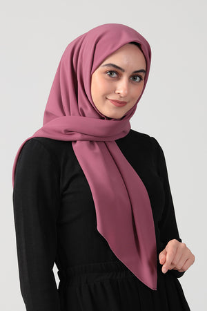 Medine İpeği Eşarp 110 x 110 cm - Gül Kurusu