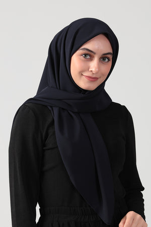 Medine İpeği Eşarp 110 x 110 cm - Lacivert