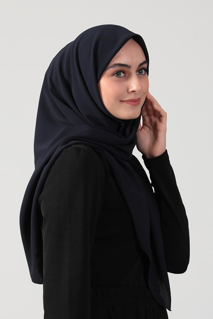 Medine İpeği Eşarp 110 x 110 cm - Lacivert