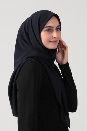 Medine İpeği Eşarp 110 x 110 cm - Lacivert