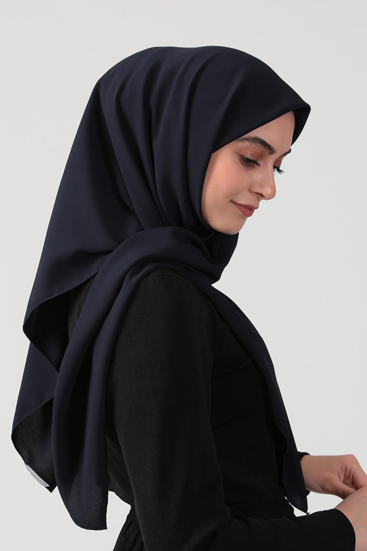 Medine İpeği Eşarp 110 x 110 cm - Lacivert