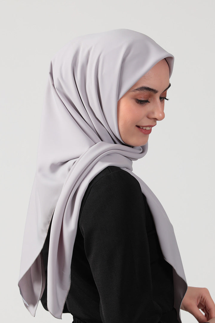 Medine İpeği Eşarp 110 X 110 Cm - Gümüş