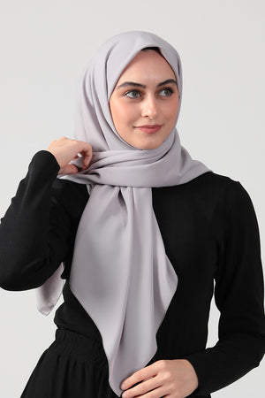 Medine İpeği Eşarp 110 X 110 Cm - Gümüş