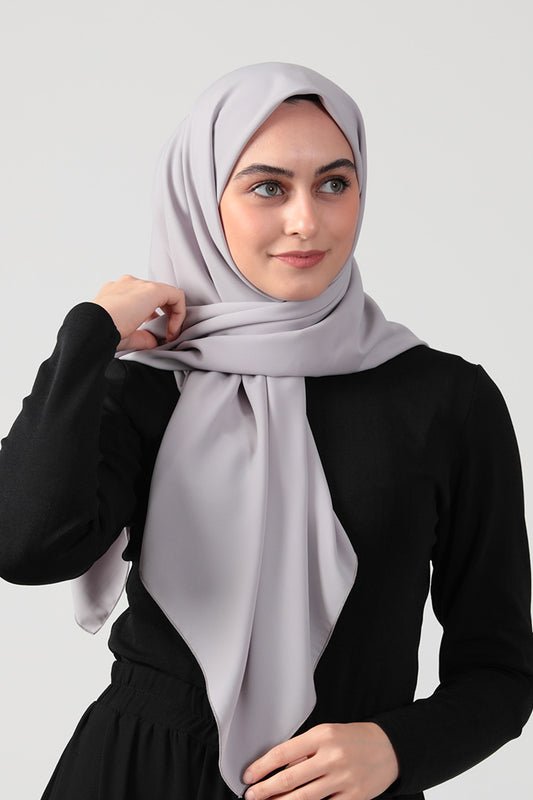 Medine İpeği Eşarp 110 X 110 Cm - Gümüş