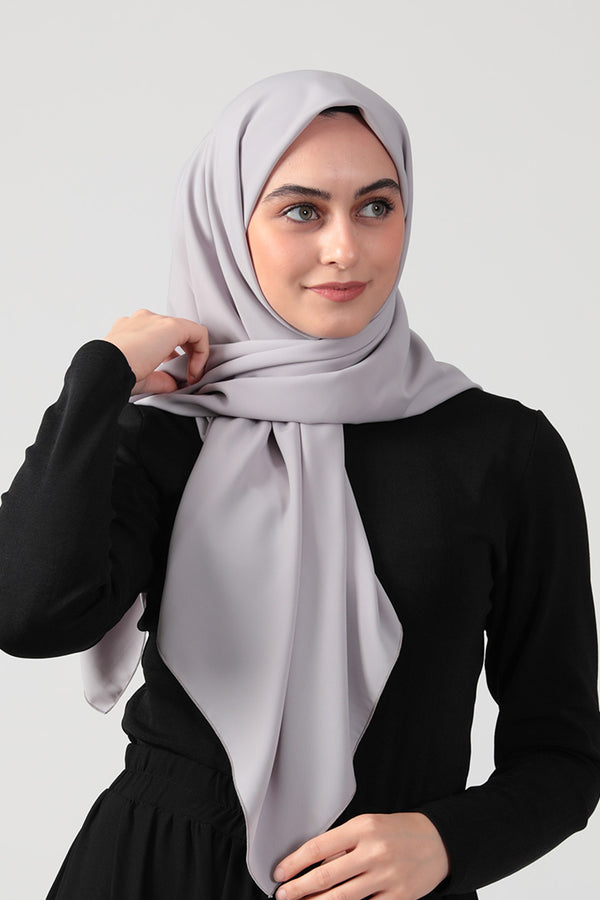 Medine İpeği Eşarp 110 X 110 Cm - Gümüş