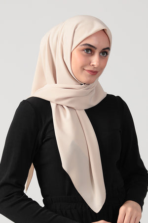 Medine İpeği Eşarp 110 x 110 cm - Bej