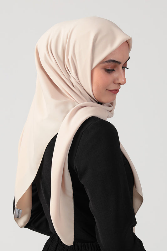 Medine İpeği Eşarp 110 x 110 cm - Bej