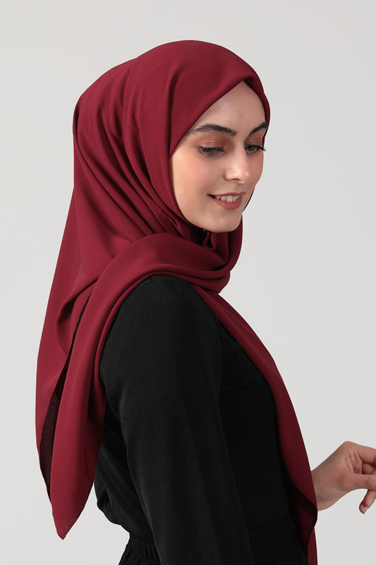 Medine İpeği Eşarp 110 x 110 cm - Bordo