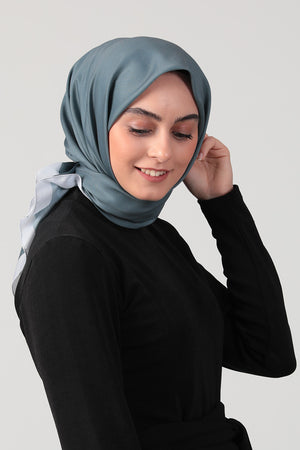 Pamuk İpek Eşarp - Düz Renk - Füme