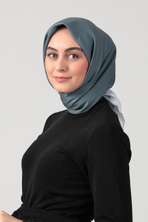 Pamuk İpek Eşarp - Düz Renk - Füme