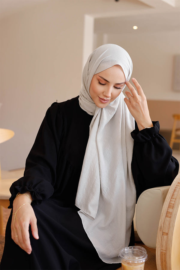 Soft Jakar Şal - Düz - Açık Taş