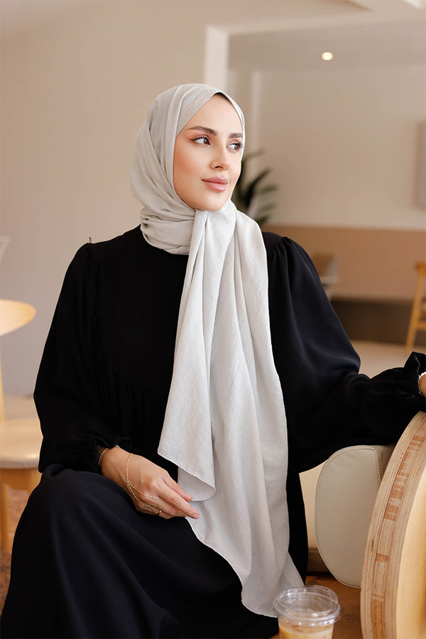 Soft Jakar Şal - Düz - Açık Taş