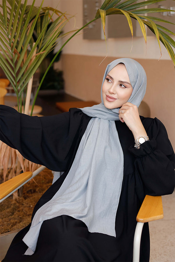 Soft Jakar Şal - Düz - Gümüş