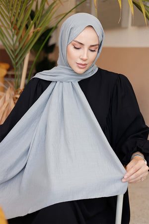 Soft Jakar Şal - Düz - Gümüş