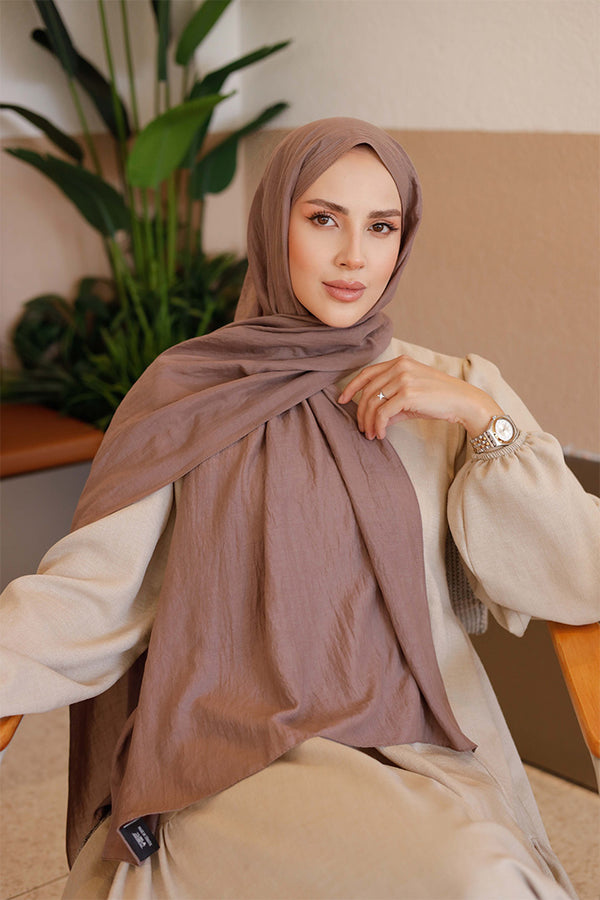 Soft Jakar Şal - Düz - Mocha