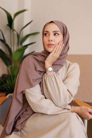 Soft Jakar Şal - Düz - Mocha