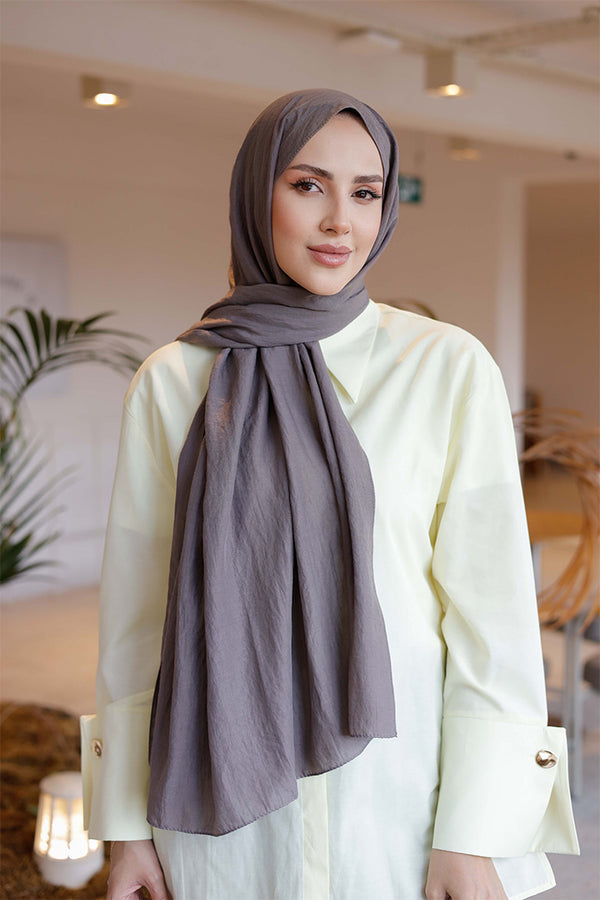 Soft Jakar Şal - Düz - Koyu Vizon