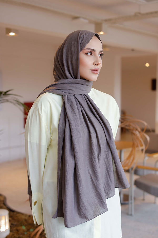 Soft Jakar Şal - Düz - Koyu Vizon