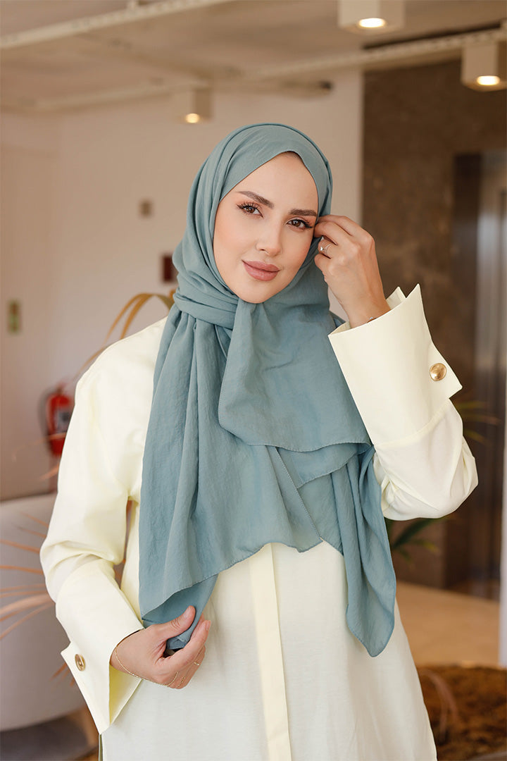 Soft Jakar Şal - Düz - Mint Yeşili