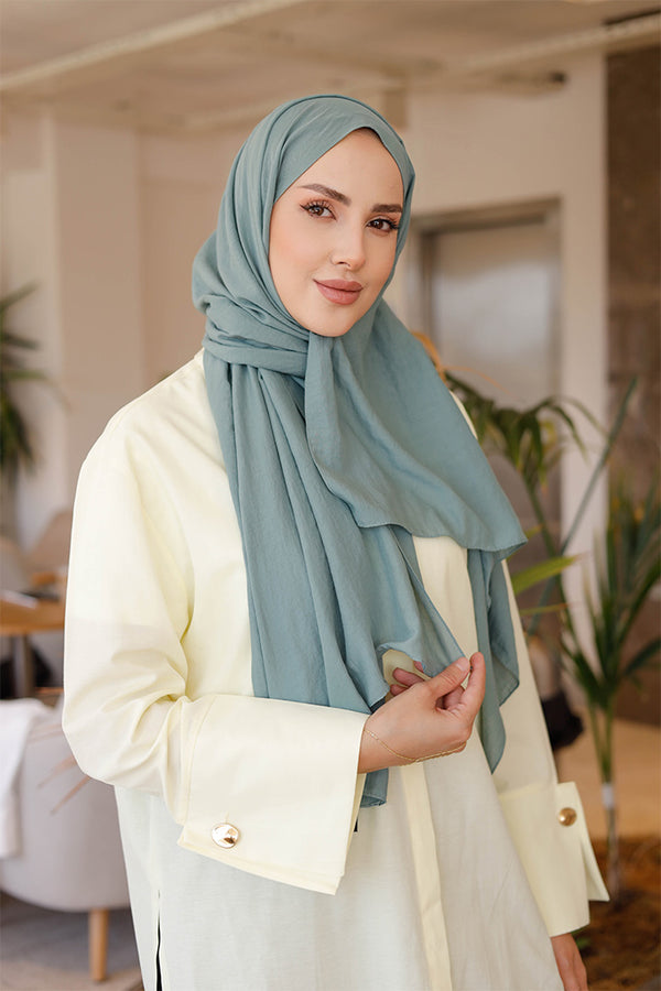 Soft Jakar Şal - Düz - Mint Yeşili