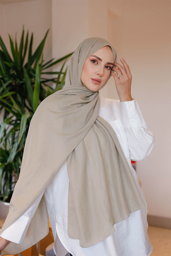 Soft Jakar Şal - Düz - Bej