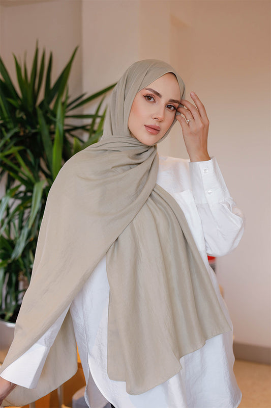 Soft Jakar Şal - Düz - Bej
