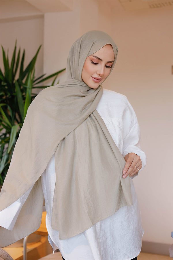 Soft Jakar Şal - Düz - Bej