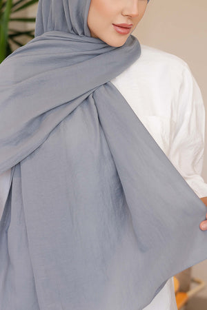 Soft Jakar Şal - Düz - Antrasit Mavi