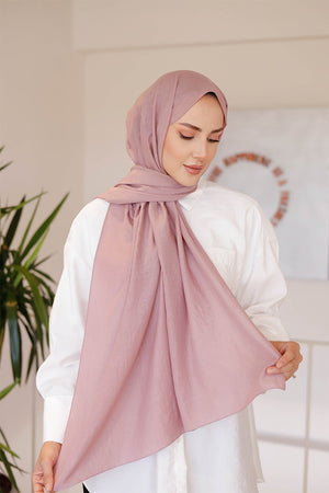 Soft Jakar Şal - Düz - Pudra