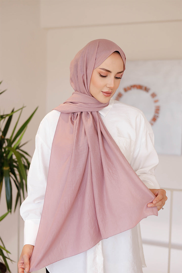 Soft Jakar Şal - Düz - Pudra