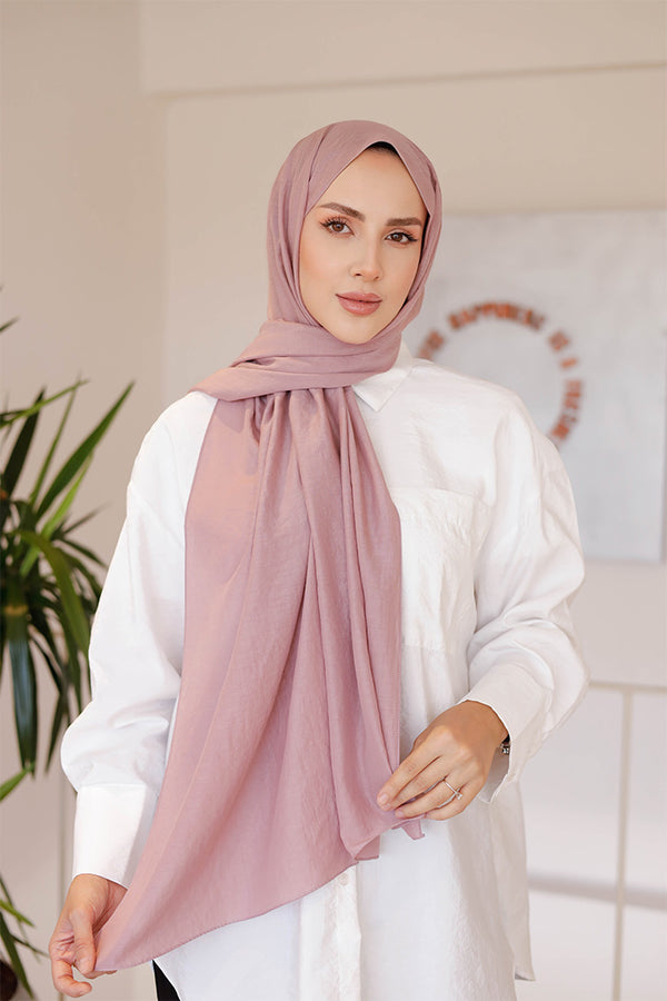 Soft Jakar Şal - Düz - Pudra