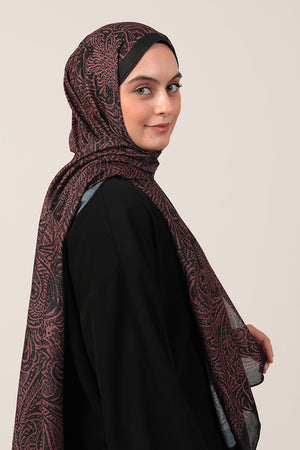 Pamuk İpek Şal - Lalezar Desen - Marshall