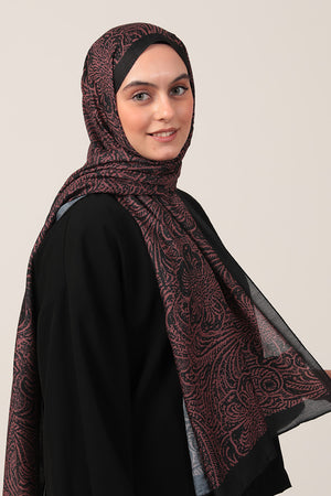 Pamuk İpek Şal - Lalezar Desen - Marshall