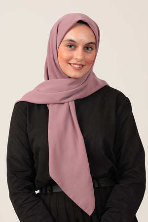 Medine İpeği Eşarp 110 X 110 Cm - Açık Gül Kurusu