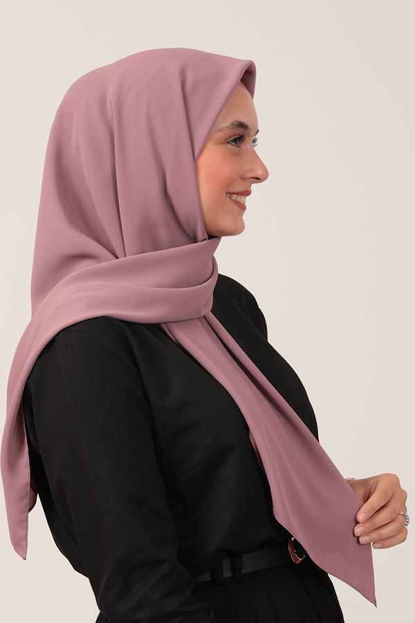 Medine İpeği Eşarp 110 X 110 Cm - Açık Gül Kurusu