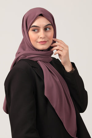 Medine İpeği Eşarp 110 X 110 Cm - Mürdüm