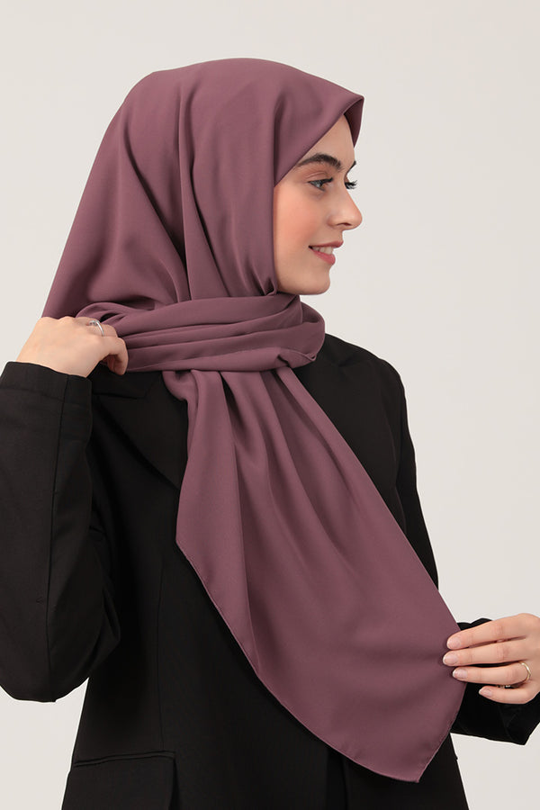 Medine İpeği Eşarp 110 X 110 Cm - Mürdüm