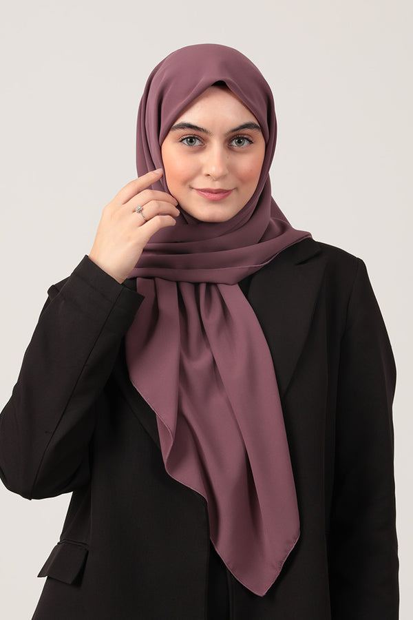 Medine İpeği Eşarp 110 X 110 Cm - Mürdüm