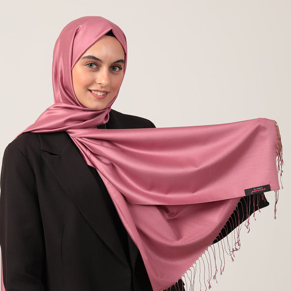 %100 İpek Şal - Pembe
