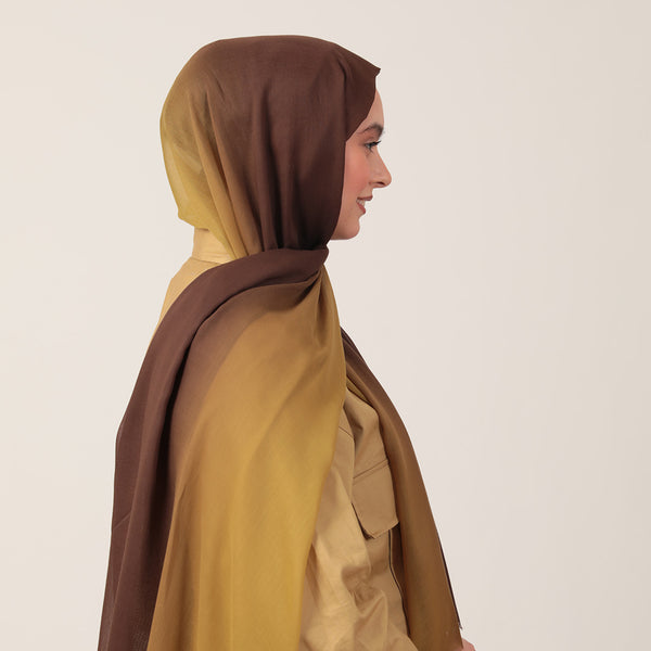 Degrade Şal - Olive Kahve