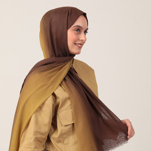 Degrade Şal - Olive Kahve